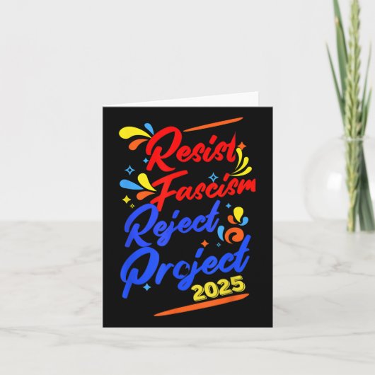2025年ファシズム拒否プロジェクトに反対 カード (正面)