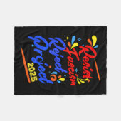 2025年ファシズム拒否プロジェクトに反対 フリースブランケット (正面(横))