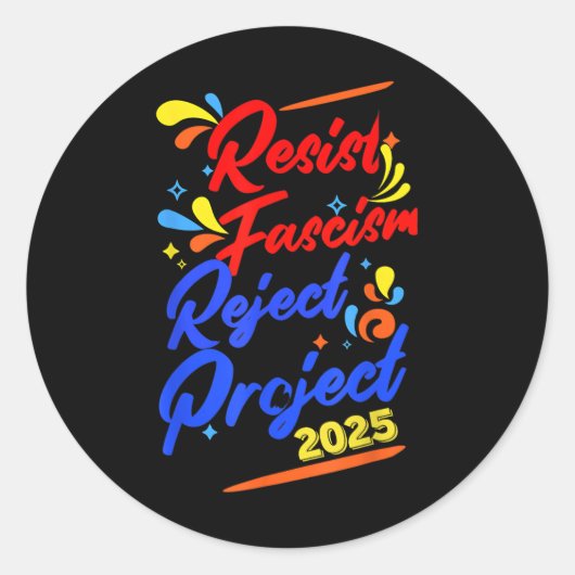 2025年ファシズム拒否プロジェクトに反対 ラウンドシール (正面)