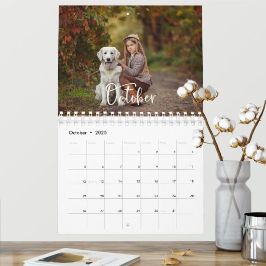 2025年ファミリーカスタムフォトシック書道カレンダー カレンダー