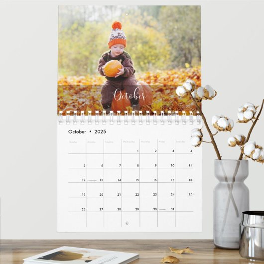 2025年ファミリーカスタムフォトシック書道カレンダー カレンダー