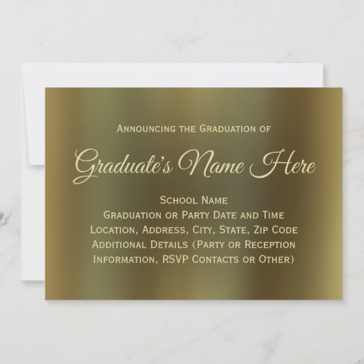 2025年ファンシークラス金ゴールド卒業発表 招待状 (裏面)