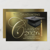 2025年ファンシークラス金ゴールド卒業発表 招待状 (正面/裏面)