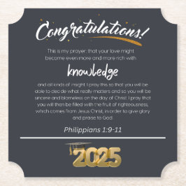 2025年フィリップ1:9-11クリスチャン ペーパーコースター