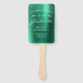 2025年フォトエメラルドグリーンメタリック卒業 ハンドファン (正面)