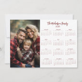 2025年フォトカレンダー バーンレッド シーズンカード (正面)