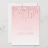 2025年フォトピンクグリッター卒業発表 招待状 (裏面)