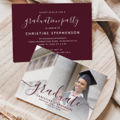 2025年フォトブルゴーニュスクリプト卒業パーティー 招待状