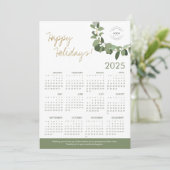 2025年フルカレンダー リース カスタムロゴ QRコード (スタンド正面)