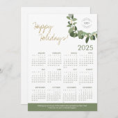 2025年フルカレンダー リース カスタムロゴ QRコード (正面/裏面)