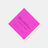 2025年ブライトピンクパーティーの卒業クラス スタンダードカクテルナプキン (角)