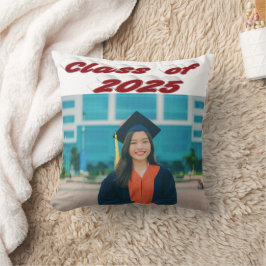 2025年ブルゴーニュタイポグラフィ卒業写真クラス クッション