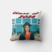 2025年ブルゴーニュタイポグラフィ卒業写真クラス クッション (正面)