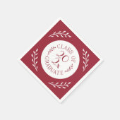 2025年ブルゴーニュホワイトボタニカル卒業 スタンダードカクテルナプキン (角)