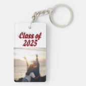 2025年ブルゴーニュ文字卒業写真クラス キーホルダー (裏面)