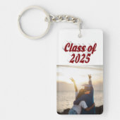 2025年ブルゴーニュ文字卒業写真クラス キーホルダー (正面)