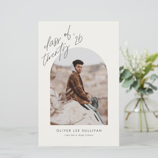 2025年ベージュアーチ卒業招待状 (スタンド正面)