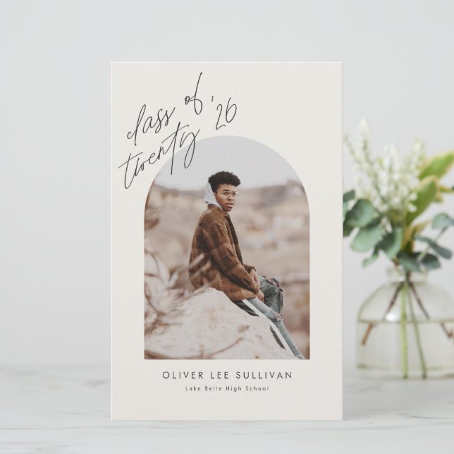 2025年ベージュアーチ卒業招待状 (スタンド正面)