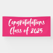 2025年ホットピンク卒業おめでとうございます 横断幕 (横)