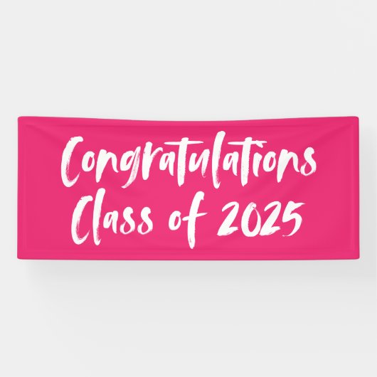 2025年ホットピンク卒業おめでとうございます 横断幕 (横)