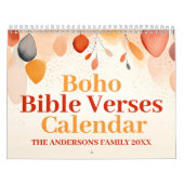 2025年ボホ感動的キリスト教聖句 カレンダー (カバー)