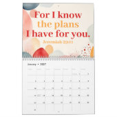 2025年ボホ感動的キリスト教聖句 カレンダー (1月 2027)