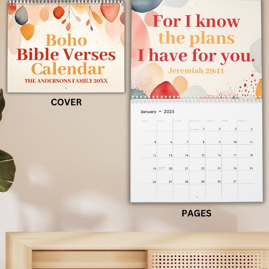 2025年ボホ感動的キリスト教聖句 カレンダー