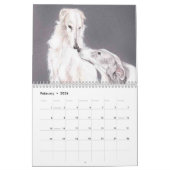 2025年ボルゾイアートカレンダーby Charlotte Yealey カレンダー (2月 2026)