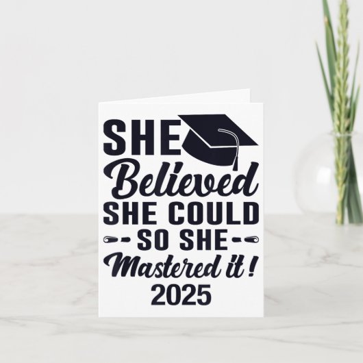 2025年マスターズ学位の卒業の卒業生 カード (正面)