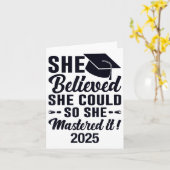 2025年マスターズ学位の卒業の卒業生 カード (黄色い花)