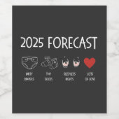 2025年ママが新年を迎えると予測 ワインラベル (シングルラベル)