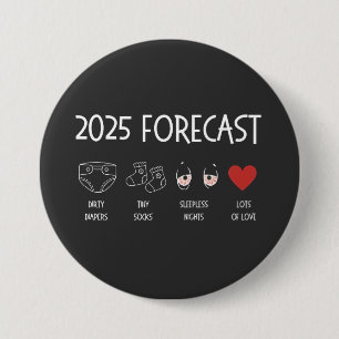 2025年ママが新年を迎えると予測 缶バッジ