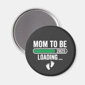 2025年ママになる準備中！妊娠中の新年初のお知らせ マグネット (正面/裏面)