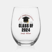 2025年マルーン卒業カスタム ステムなしワイングラス (裏面)