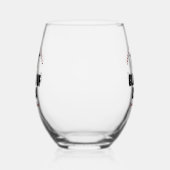 2025年マルーン卒業カスタム ステムなしワイングラス (左)