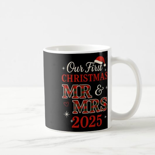 2025年ミスター&ミセス 初めてのクリスマス おそろいデザイン コーヒーマグカップ (右)