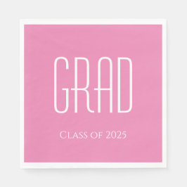 2025年ミニマリストピンクの卒業クラス スタンダードランチョンナプキン