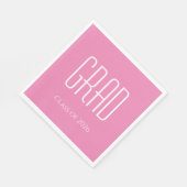 2025年ミニマリストピンクの卒業クラス スタンダードランチョンナプキン (角)