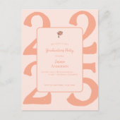 2025年ミニマルエレガント主義の卒業パーティーのクラス ポストカード (正面)