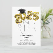 2025年ミニマルクラス金ゴールドバルーン卒業 招待状 (スタンド正面)