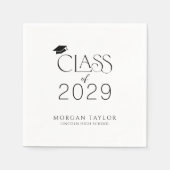 2025年ミニマル卒業の優雅なエレガンスクラス スタンダードカクテルナプキン (正面)