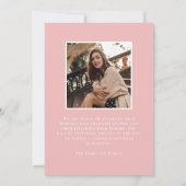 2025年モダンのピンク2写真卒業クラス 案内状 (裏面)