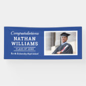 2025年モダンのブルークラス卒業カスタム写真 横断幕 (横)