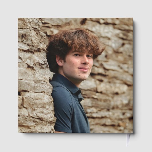 2025年モダンのミニマル卒業写真クラス ゲストブック (裏面)