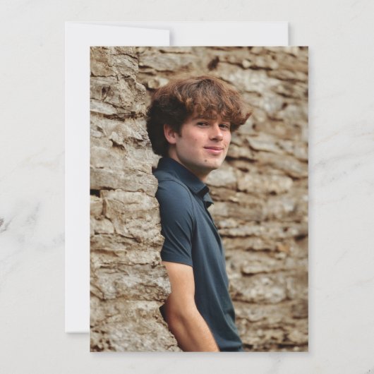 2025年モダンのミニマル卒業写真クラス 案内状 (裏面)