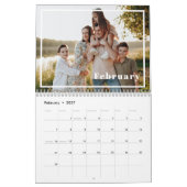 2025年モダンの写真をパーソナライズされた作成 カレンダー (2月 2027)