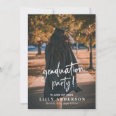 2025年モダンの写真卒業クラス 招待状 (正面)