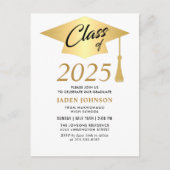 2025年モダンの卒業党招待状の種類 ポストカード (正面)