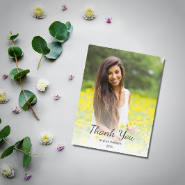 2025年モダンの卒業感謝してい前 ポストカード