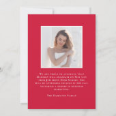 2025年モダンの授業Red Grad 2写真卒業 案内状 (裏面)